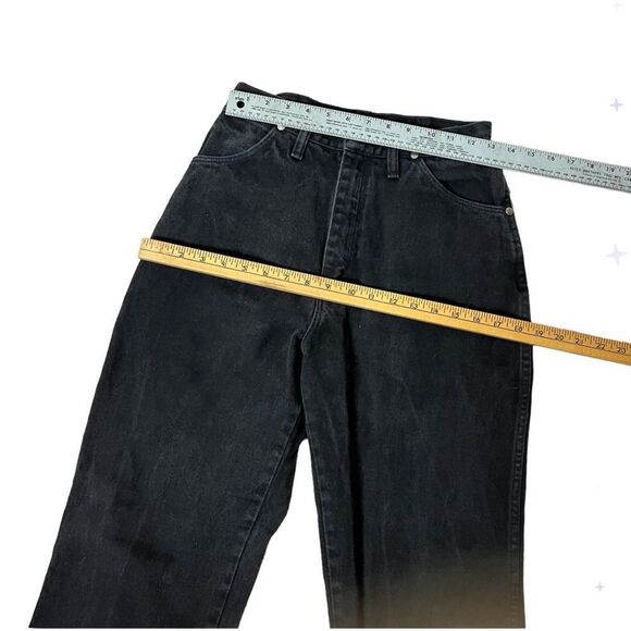 WRANGLER Bareback Black Jeans 12NBPWK Classic Fit Tapered Leg Size 9/10 VINTAGE - Picture 8 of 9